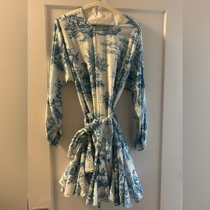 Blue and white Rhode Short dress